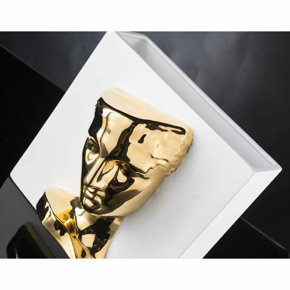 Moderní obdélníková váza v barevné keramické ručně vyrobené v Itálii - Lucas Viadurini