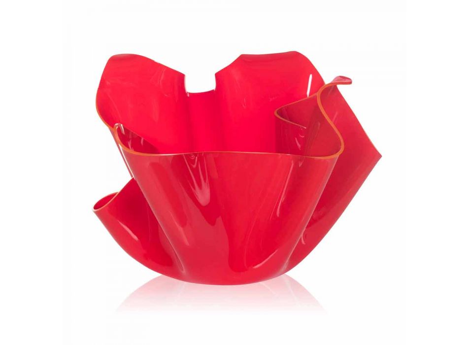 Červená váza indoor / outdoor návrh dappreggiato Pina, made in Italy Viadurini