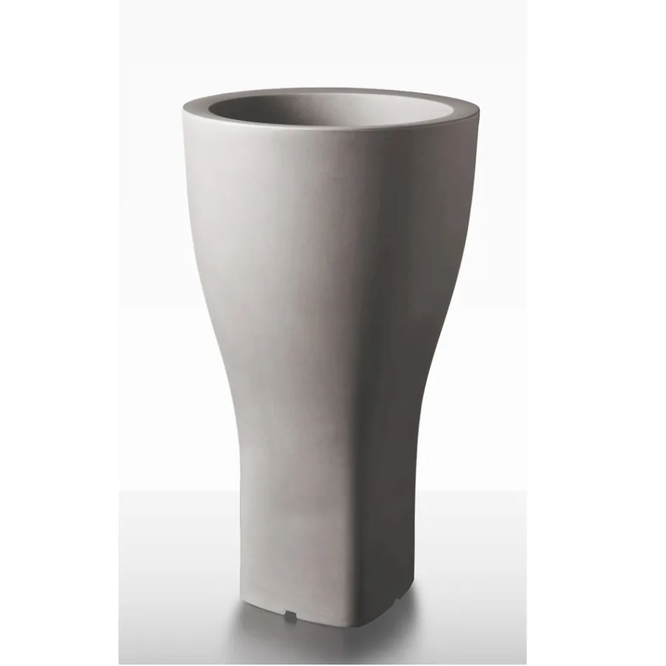 Kulatý barevný zahradní květináč z polyetylenu Vyrobeno v Itálii - Tremont Viadurini