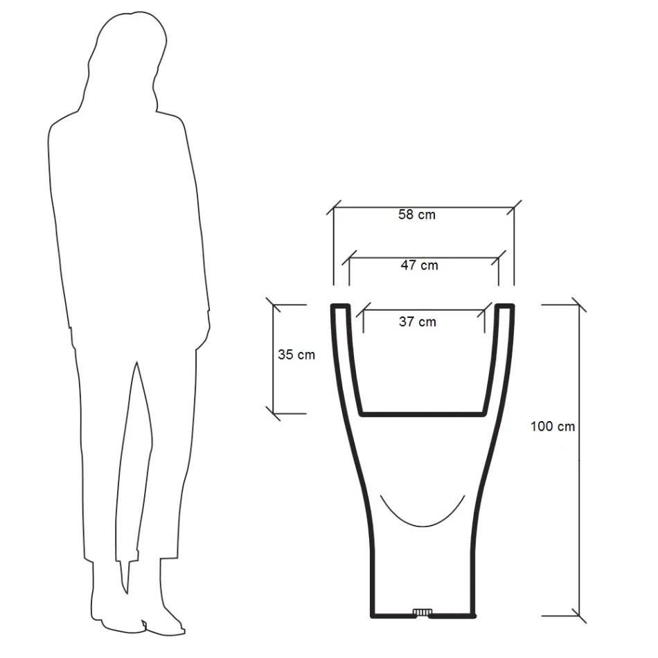 Kulatý barevný zahradní květináč z polyetylenu Vyrobeno v Itálii - Tremont Viadurini