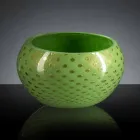 Kulatá vnitřní váza z barevného skla Murano vyrobená v Itálii - Asper Viadurini