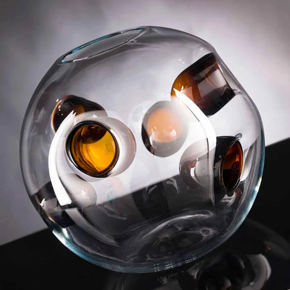 Kulatá vnitřní váza z foukaného skla Murano Made in Italy - Kimo Viadurini