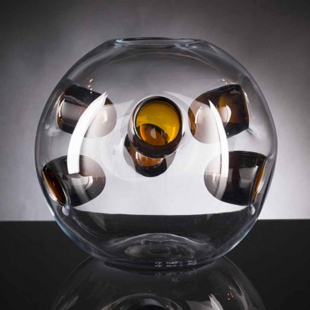 Kulatá vnitřní váza z foukaného skla Murano Made in Italy - Kimo Viadurini