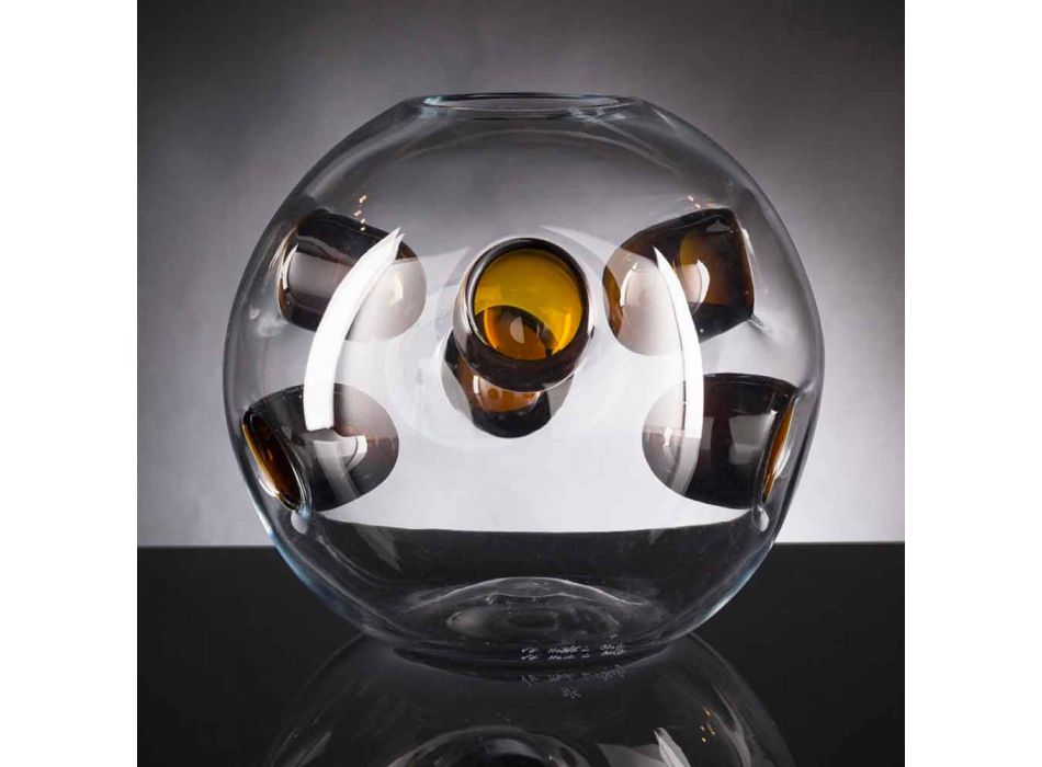 Kulatá vnitřní váza z foukaného skla Murano Made in Italy - Kimo Viadurini