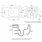Moderní design bílá keramická suspendovaná váza Gaiola vyrobená v Itálii Viadurini