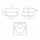 Váza na kolečkách černá, bílá Slide Cubic Yo nepravidelná moderní vyrobená v Itálii Viadurini