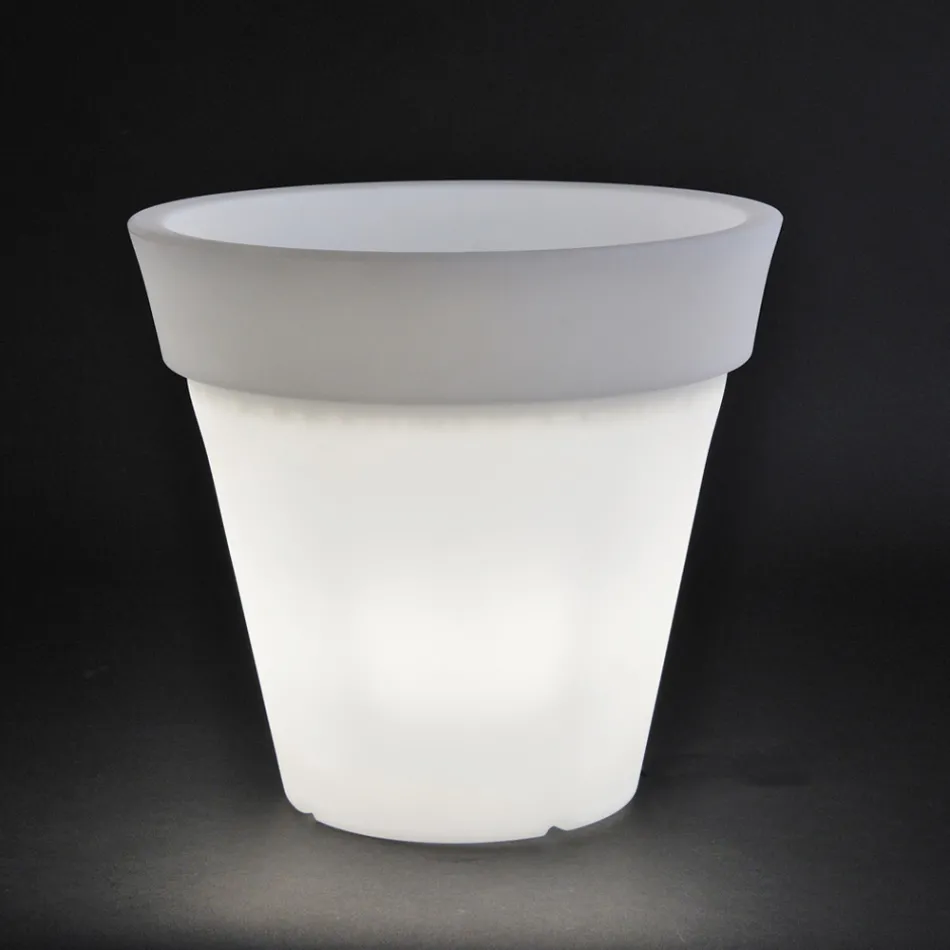 Kulatá barevná zahradní váza nebo s osvětlením Made in Italy - Avanas Viadurini