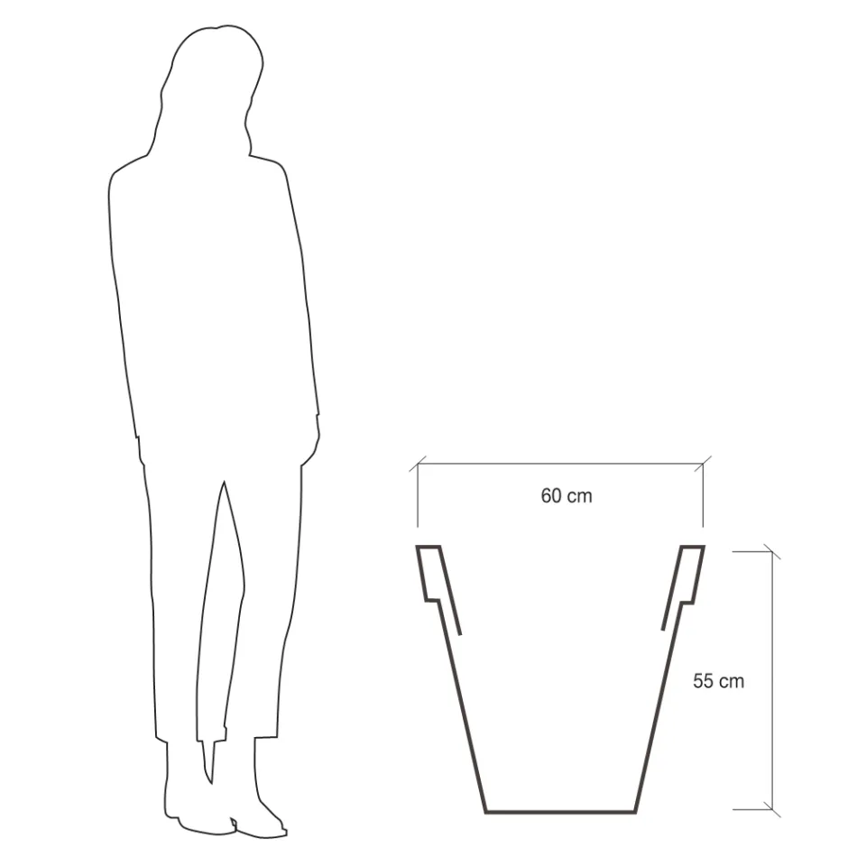 Kulatá barevná zahradní váza nebo s osvětlením Made in Italy - Avanas Viadurini