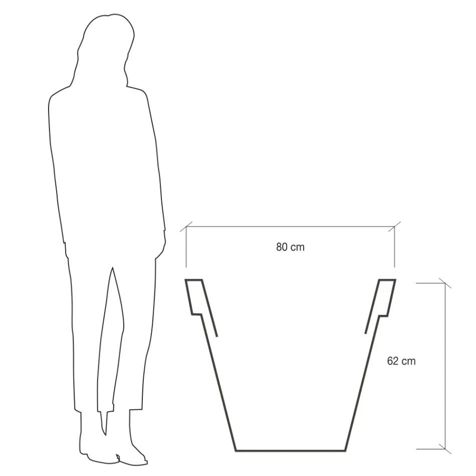 Kulatá barevná zahradní váza nebo s osvětlením Made in Italy - Avanas Viadurini