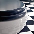 WC na podlahu s keramickou kazetou a vyrobené v Itálii Black Seat - Marwa Viadurini