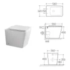 WC k podlaze s keramickým sedátkem s tlumeným dovíráním a moderním designem - Giunco Viadurini