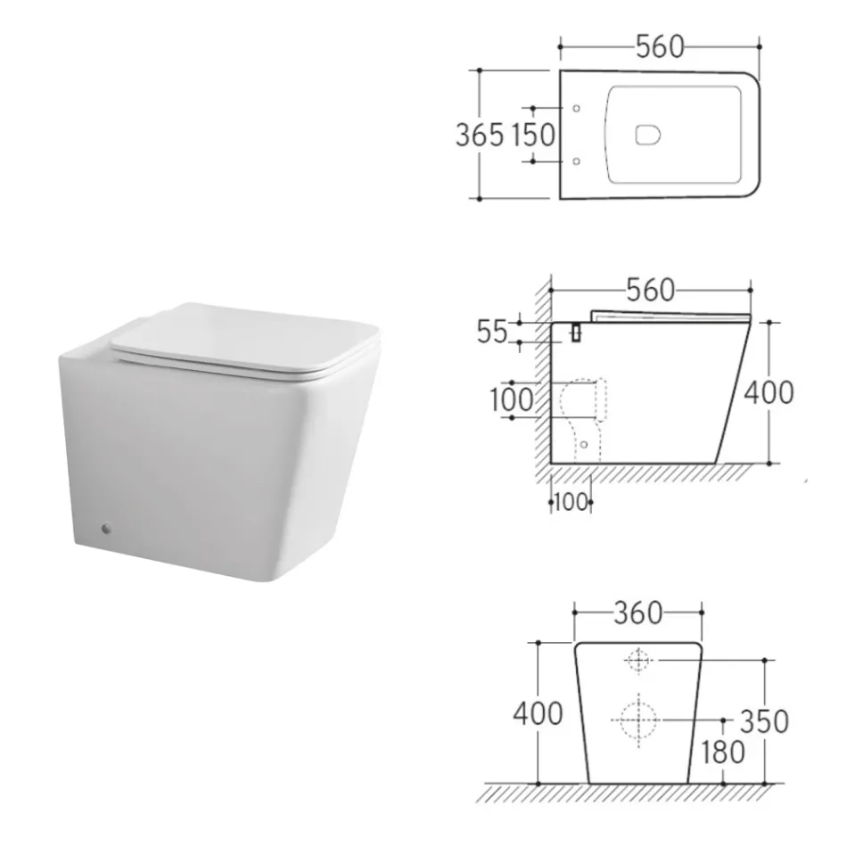 WC k podlaze s keramickým sedátkem s tlumeným dovíráním a moderním designem - Giunco Viadurini