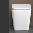 WC k podlaze s keramickým sedátkem s tlumeným dovíráním a moderním designem - Giunco Viadurini