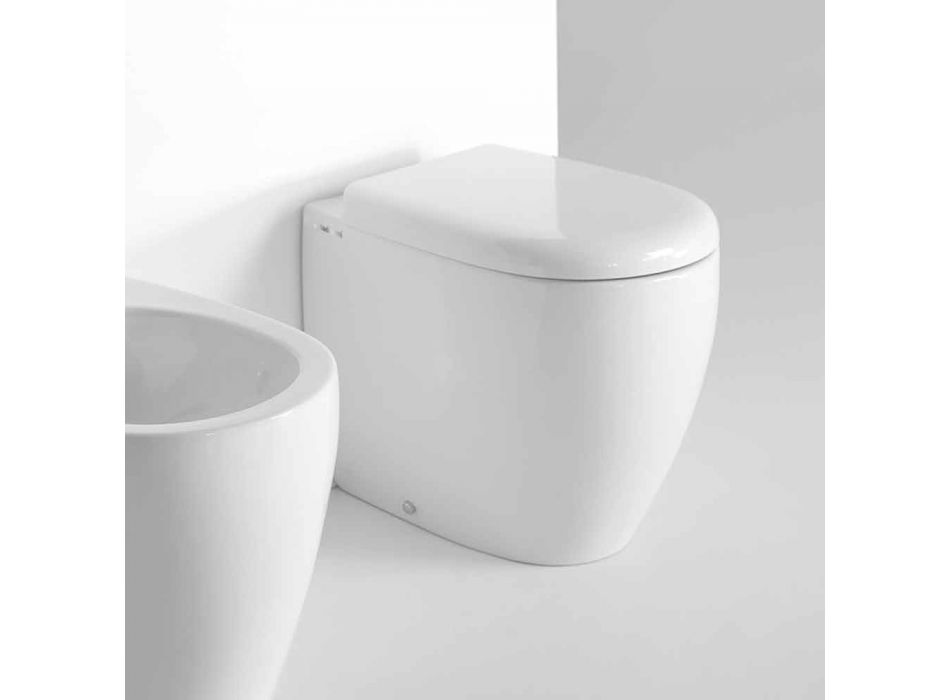 Moderní designové stojací WC v barevné keramice Vyrobeno v Itálii - Lauretta Viadurini