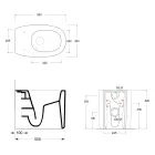 Stojící keramická toaletní mísa v různých barvách, vyrobeno v Itálii - Girl Viadurini