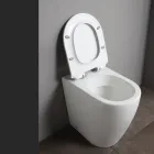 Keramická toaleta Oleander s výsuvným splachováním a sedátkem s tlumeným dovíráním Viadurini