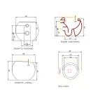 Designová kulová váza v keramice Vyrobeno v Itálii, Fanna Viadurini