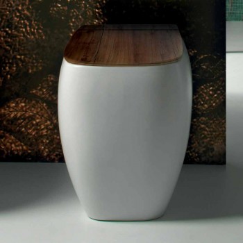 Bílá keramická WC váza s moderním designem Gais, vyrobená v Itálii