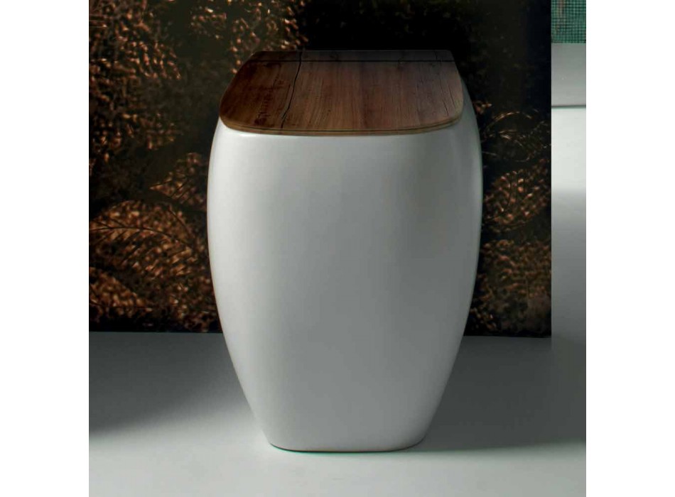 Bílá keramická WC váza s moderním designem Gais, vyrobená v Itálii Viadurini