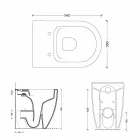 Váza WC v bílé keramické moderní design bot Square H50 vrtaných Viadurini