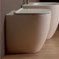 Váza WC v bílé keramické moderní design bot Square H50 vrtaných