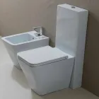 Váza WC v bílé keramické moderního designu Sun náměstí, made in Italy Viadurini