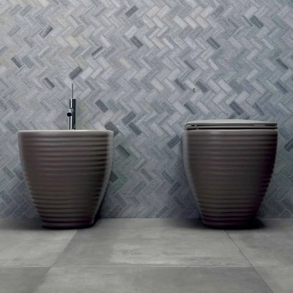 Bílá nebo barevná keramická váza designu Trabia Viadurini