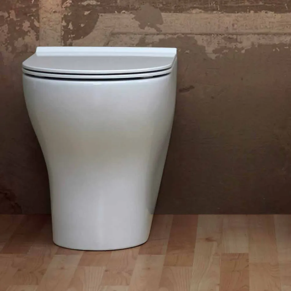 Váza White keramické WC hvězda 54x35cm Made in Italy, moderní design Viadurini
