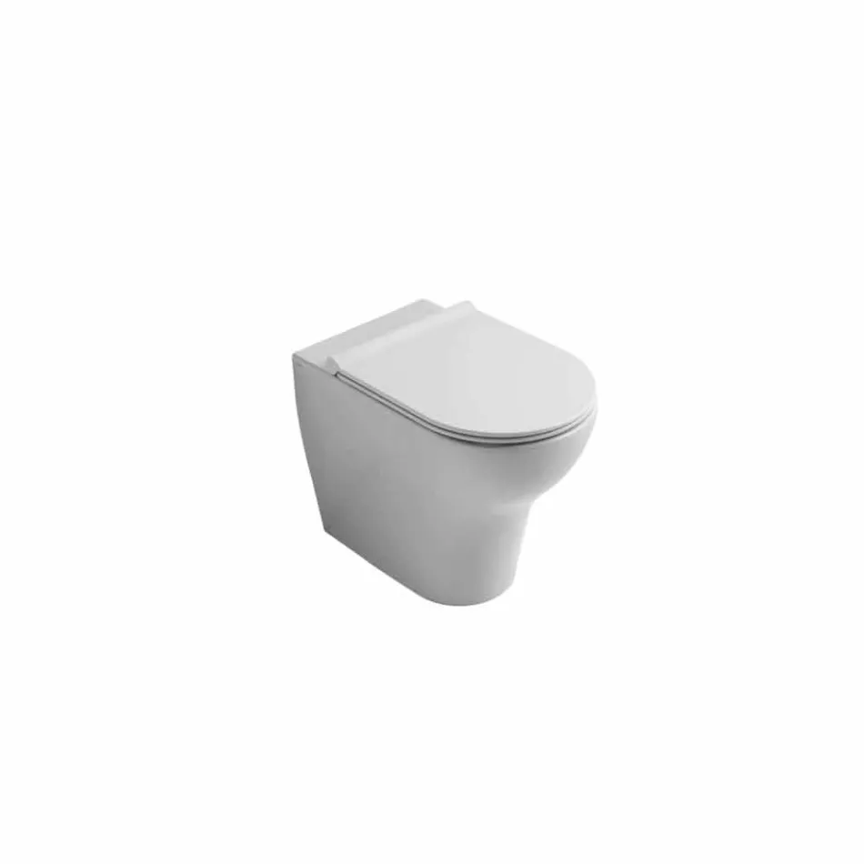 Váza White keramické WC hvězda 54x35cm Made in Italy, moderní design Viadurini