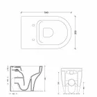 Váza White keramické WC hvězda 54x35cm Made in Italy, moderní design Viadurini