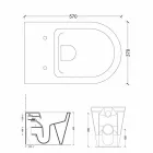 Váza WC v moderních bílých keramických Sun Kolo 57x37 cm Made in Italy Viadurini