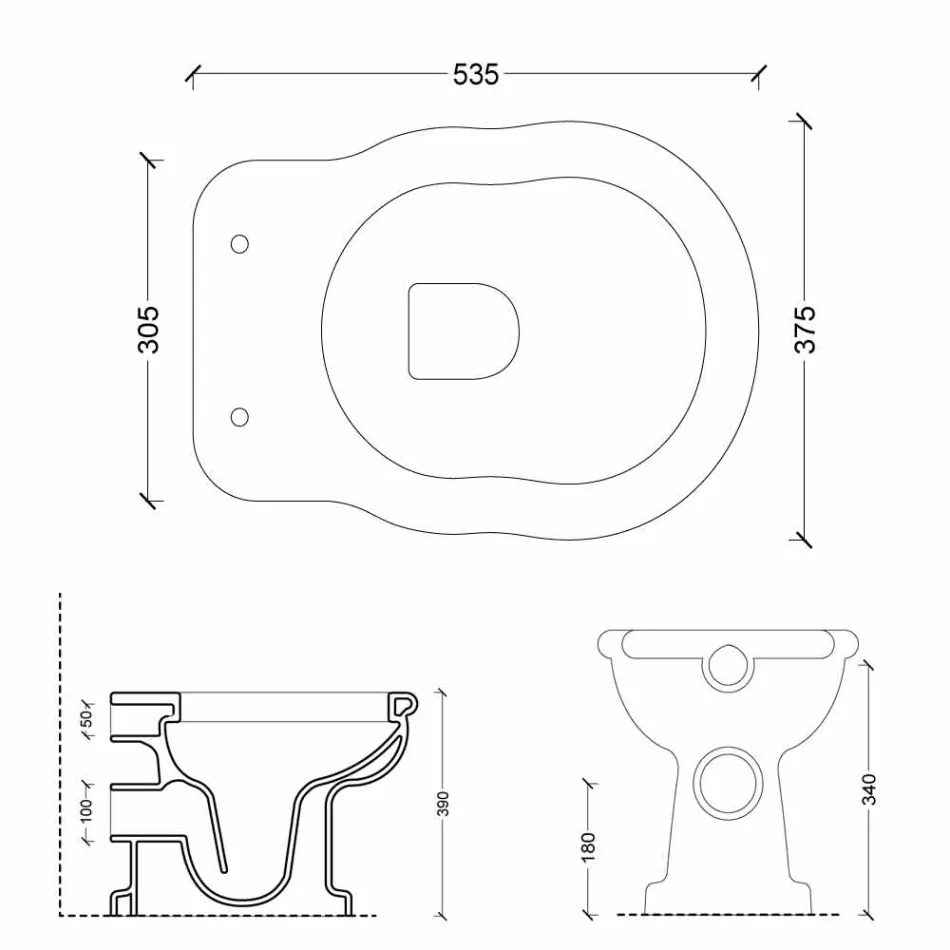 Váza záchod v moderním designu keramických obkladů vypouštěcí stylu Viadurini