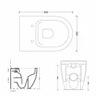 Váza moderní WC bílé keramické Shine Square vrtaných Made in Italy Viadurini