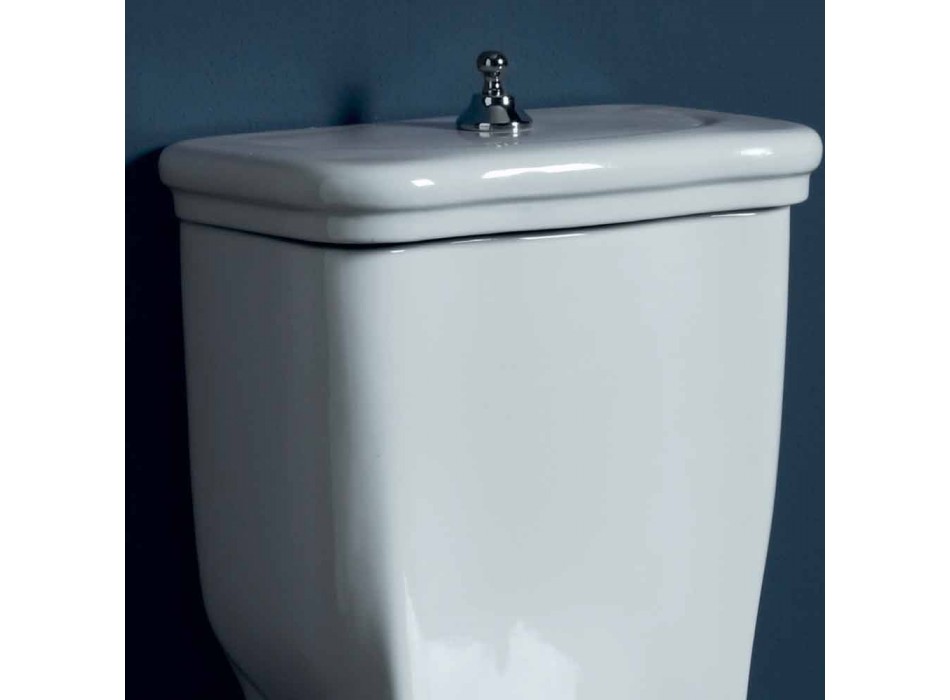 Vaso-kus WC v bílé keramické Style 72x36 cm, vyrobeno v Itálii Viadurini