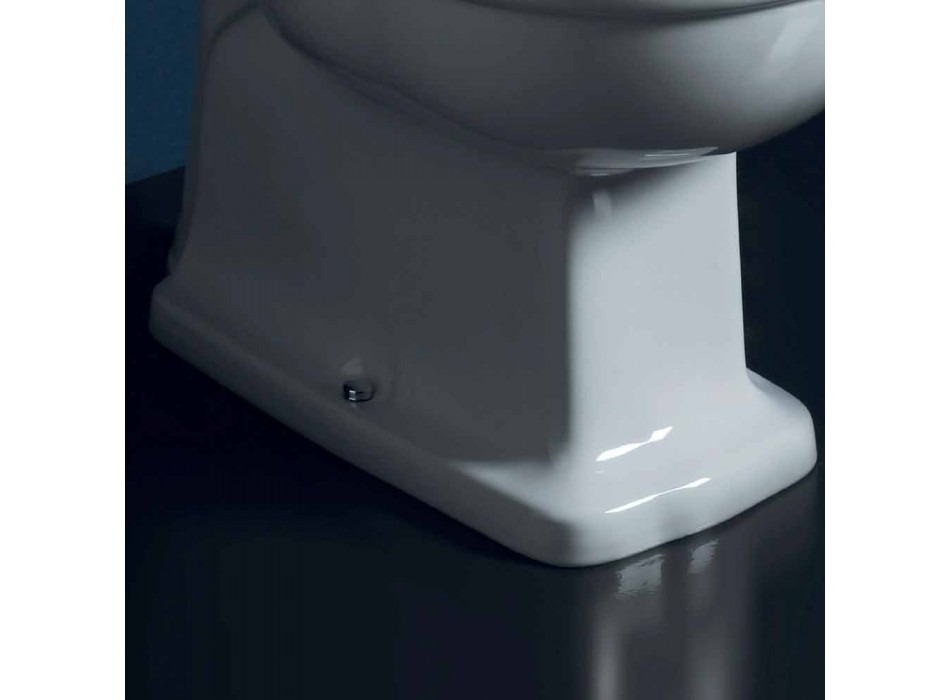 Vaso-kus WC v bílé keramické Style 72x36 cm, vyrobeno v Itálii Viadurini
