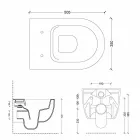 Závěsná WC v moderním designu keramických hvězda 50x35 Made in Italy Viadurini