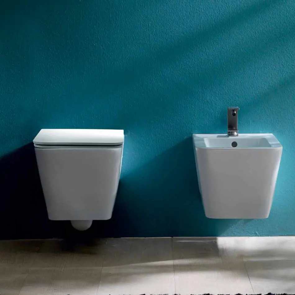 Keramické vázy závěsné WC, moderní design, Sun Square made in Italy Viadurini