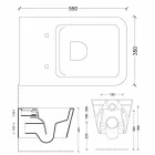 Keramické vázy závěsné WC, moderní design, Sun Square made in Italy Viadurini