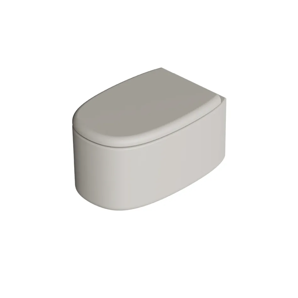 Závěsná keramická toaletní mísa v různých barvách vyrobená v Itálii - Dívka Viadurini