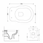 Váza moderní zavěšení WC bílé keramické Style 54x36 Made in Italy Viadurini