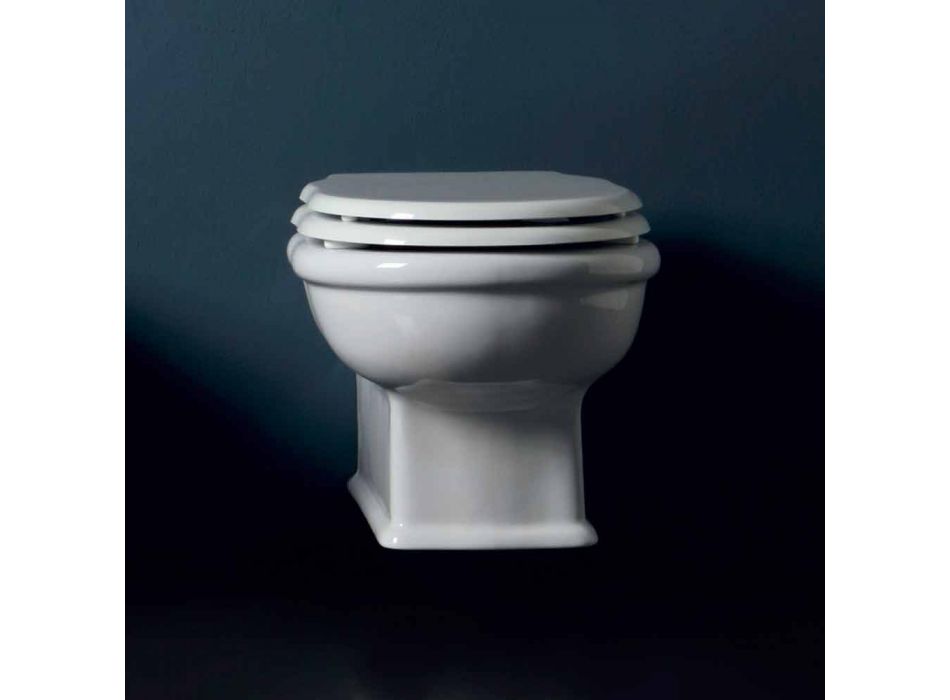 Váza moderní zavěšení WC bílé keramické Style 54x36 Made in Italy Viadurini