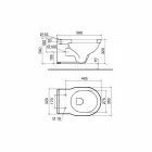 Wc Suspended Vase Classic Style v bílé keramice Made in Italy - Marwa Viadurini
