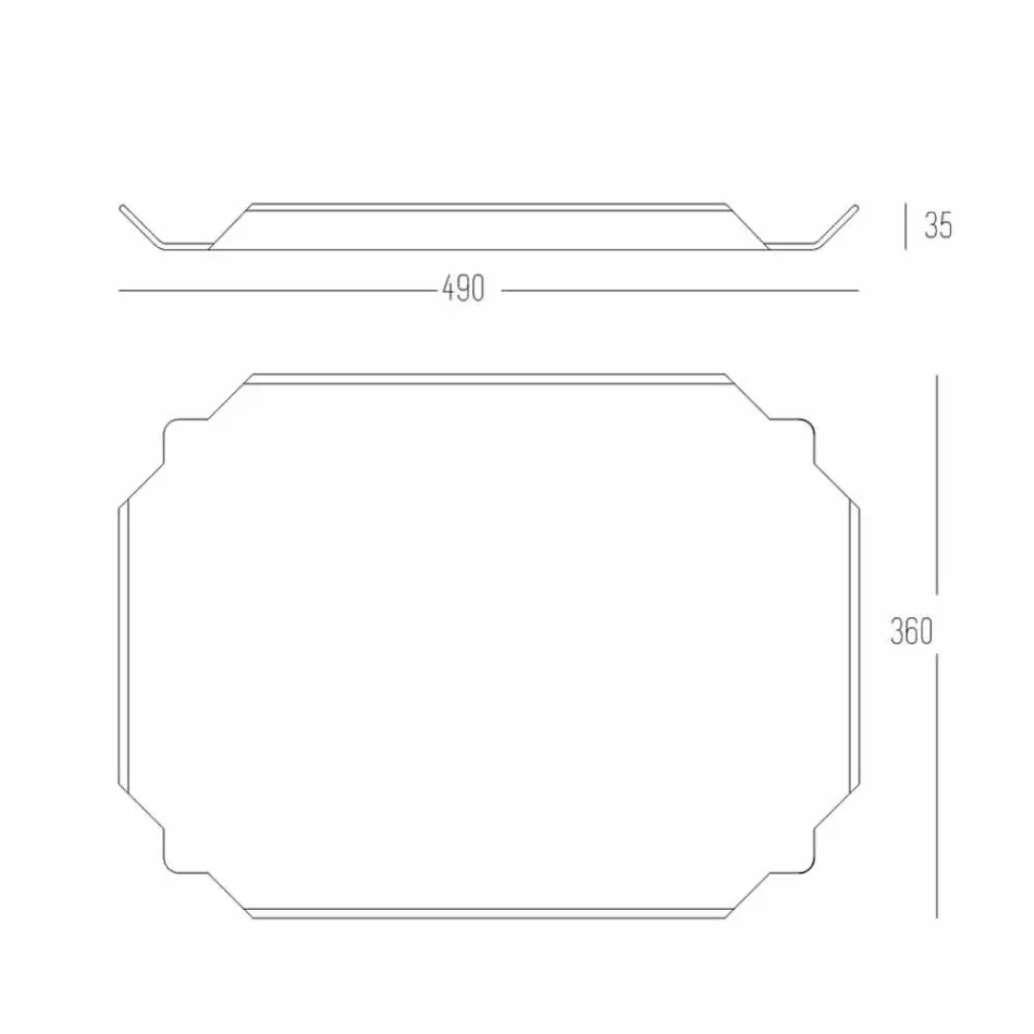 Elegantní kuchyňský talíř v bílém obdélníkovém prkénku Corian - Ivanova Viadurini
