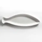 Kuchyňský podnos v bílém mramoru Carrara ručně vyrobený v Itálii - ryba Viadurini