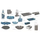 Servírovací podnos s květinami v ručně vyráběné železo vyrobené v Itálii - Marken Viadurini