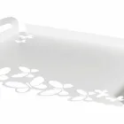 Bílý, béžový nebo slonovinový kovový design podnos vyrobený v Itálii - Leiden Viadurini