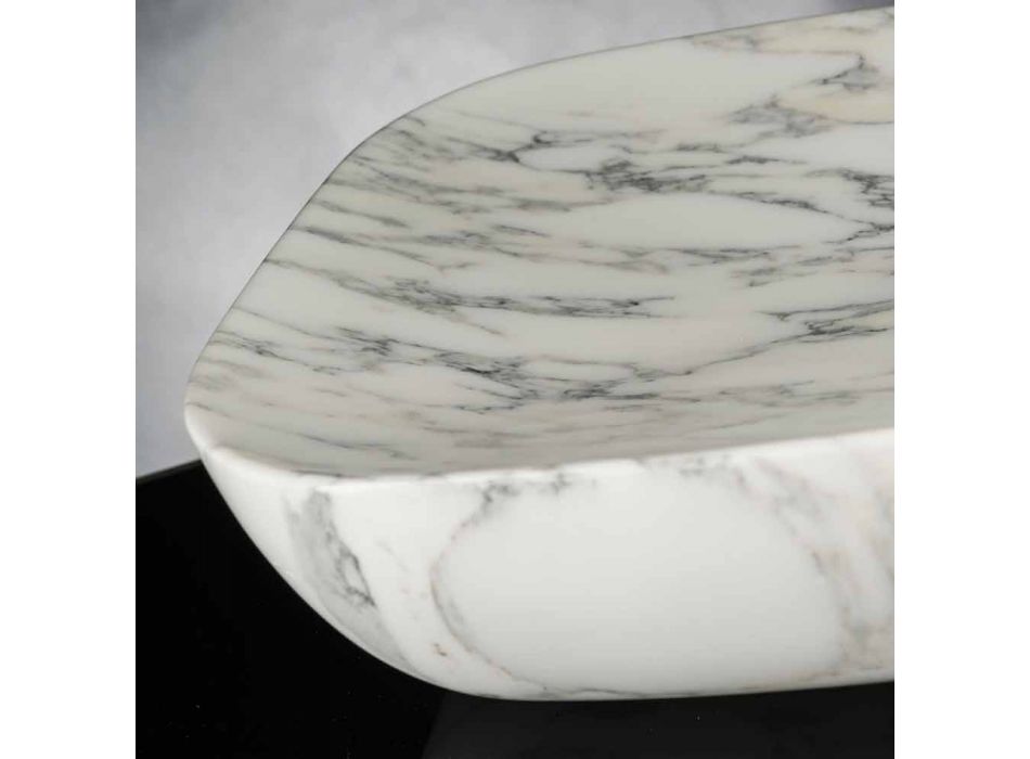 Designový podnos v arabescato bílém mramoru Carrara vyrobený v Itálii - Rock Viadurini