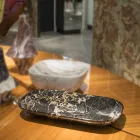 Elegantní podnos z mramoru Portoro vyrobený v Itálii - Ethereal Viadurini