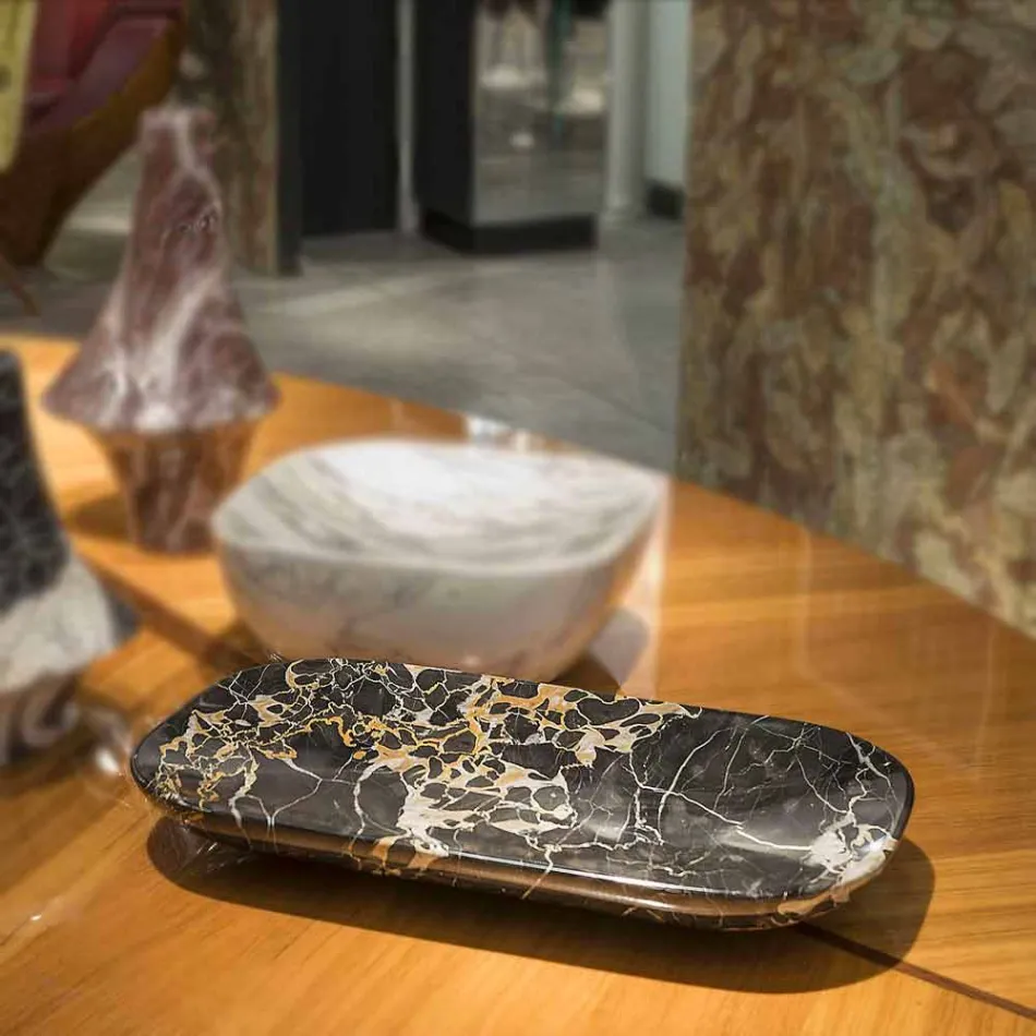 Elegantní podnos z mramoru Portoro vyrobený v Itálii - Ethereal Viadurini