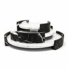 Moderní kulatý podnos v bílém mramoru Carrara Vyrobeno v Itálii - Chet Viadurini